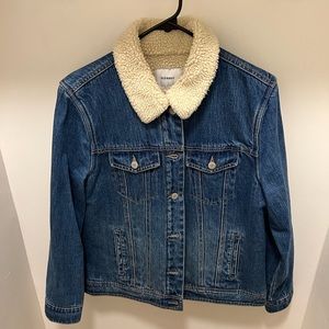 Old Navy Fur Denim Jacket